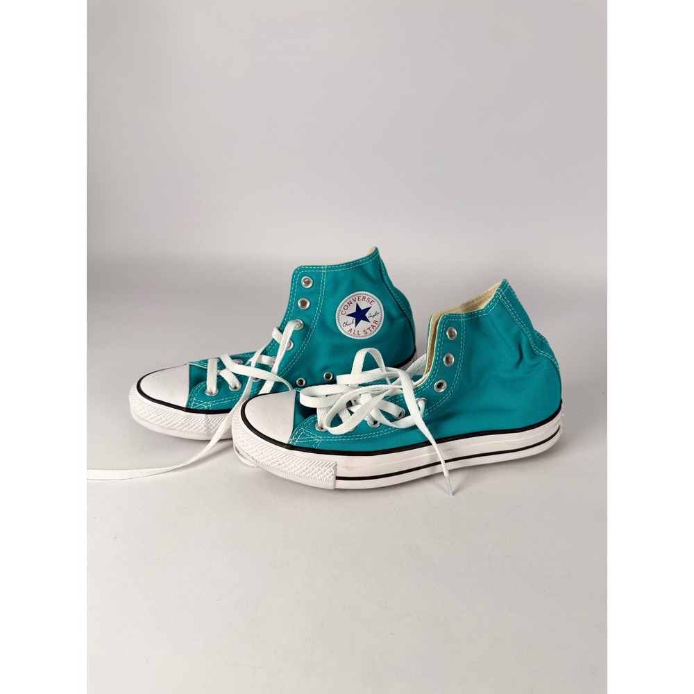Converse Chuck Taylor All Star High Top Teal Sneaker 144801F Mens 6.5 Womens 8.5 - Picture 3 of 8